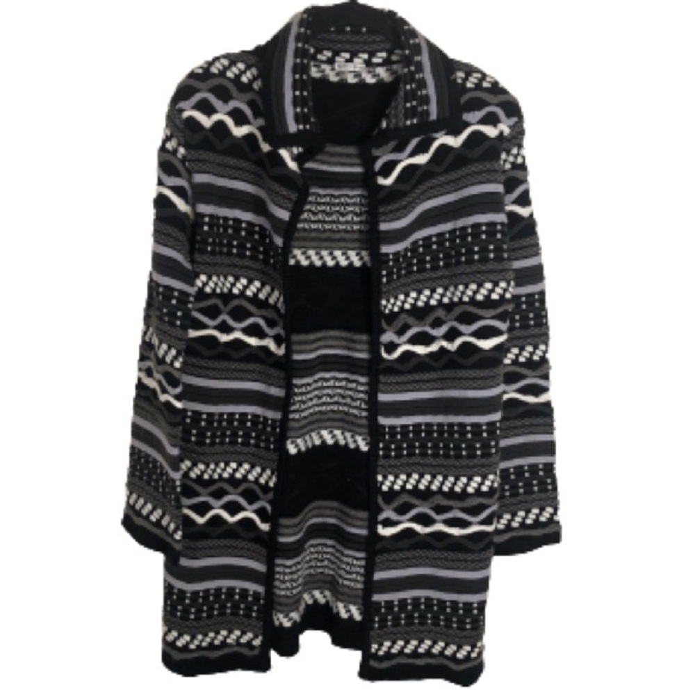Sioni Chunky Knit Open Front Cardigan Size Medium